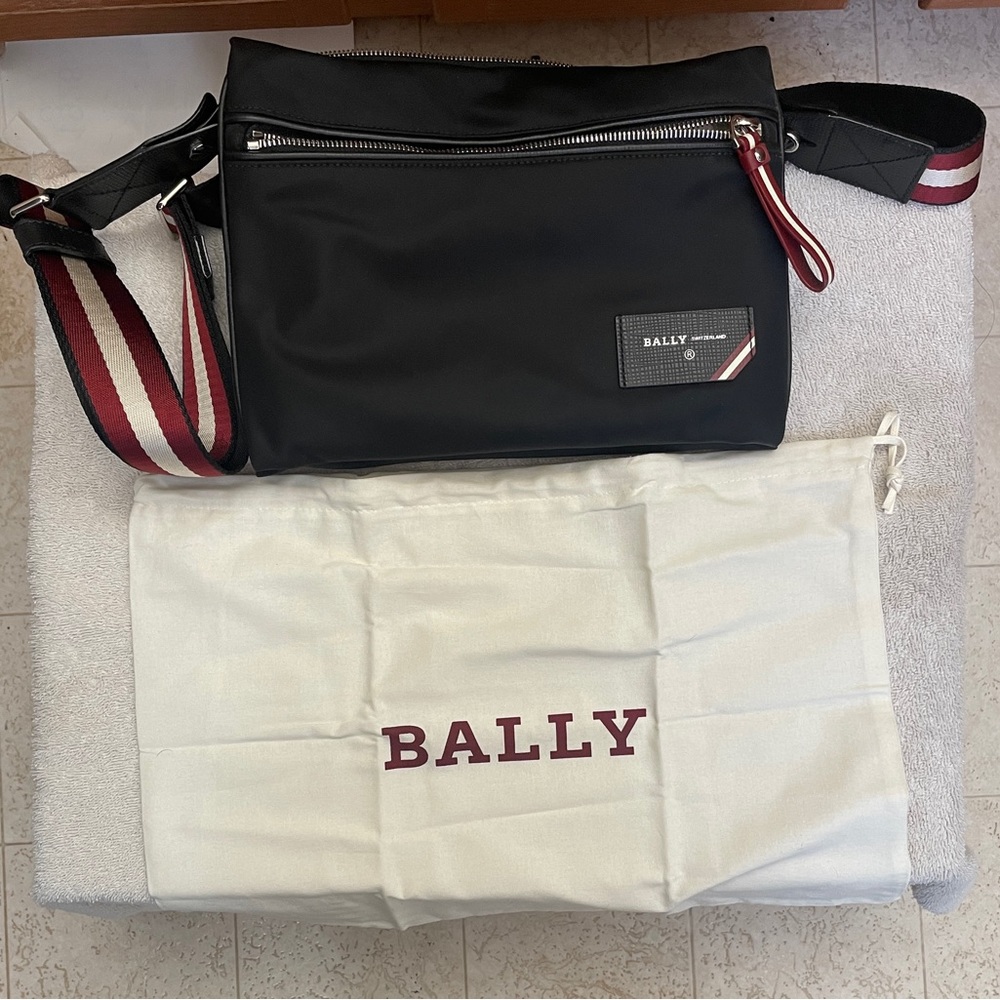 Bally Fharvey nylon crossbody bag in black